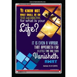 WHAT IS YOUR LIFE   Framed Bible Verses   (GWASCEND4958)   "25x33"