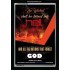 THE WICKED SHALL BE TURNED INTO HELL   Large Frame Scripture Wall Art   (GWASCEND4994)   "25x33"