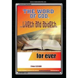 THE WORD OF GOD LIVETH AND ABIDETH   Framed Scripture Art   (GWASCEND5045)   