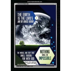 THE WORLD AND THEY THAT DWELL THEREIN   Bible Verse Framed for Home   (GWASCEND5160)   