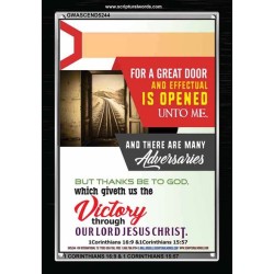 A GREAT DOOR AND EFFECTUAL   Christian Wall Art Poster   (GWASCEND5244)   