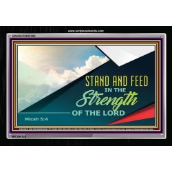 THE STRENGTH OF THE LORD   Biblical Art Acrylic Glass Frame   (GWASCEND5368)   