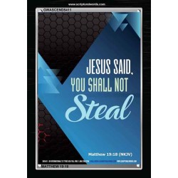 YOU SHALL NOT STEAL   Bible Verses Framed for Home Online   (GWASCEND5411)   