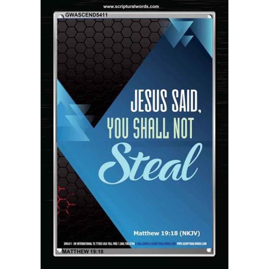 YOU SHALL NOT STEAL   Bible Verses Framed for Home Online   (GWASCEND5411)   