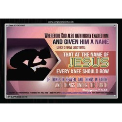 THE NAME OF JESUS   Biblical Art Acrylic Glass Frame    (GWASCEND5437)   