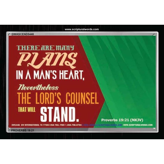 THE LORDS COUNSEL   Bible Verses Wall Art Acrylic Glass Frame   (GWASCEND5446)   