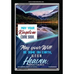 YOUR WILL BE DONE ON EARTH   Contemporary Christian Wall Art Frame   (GWASCEND5529)   "25x33"