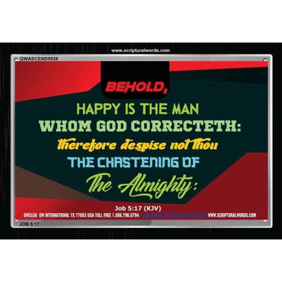 THE CHASTENING OF THE ALMIGHTY   Contemporary Christian Art Acrylic Glass Frame   (GWASCEND5538)   