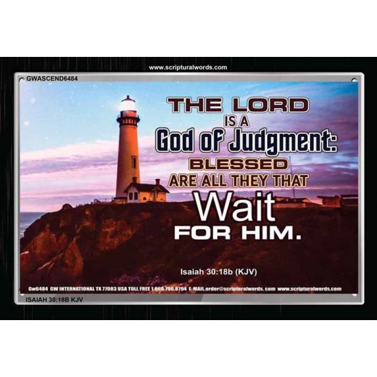 A GOD OF JUDGEMENT   Framed Bible Verse   (GWASCEND6484)   