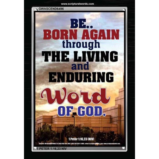 BE BORN AGAIN   Bible Verses Poster   (GWASCEND6496)   