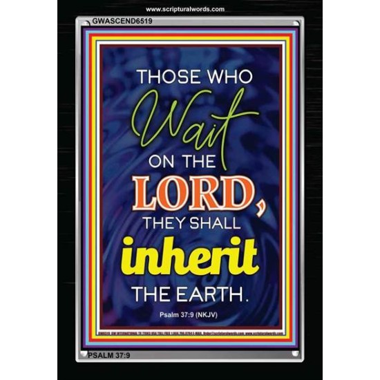 WAIT ON THE LORD   contemporary Christian Art Frame   (GWASCEND6519)   