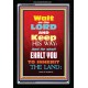 WAIT ON THE LORD   Bible Verses Wall Art Acrylic Glass Frame   (GWASCEND6535)   