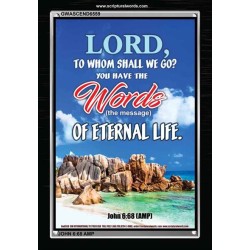 WORDS OF ETERNAL LIFE   Biblical Art Acrylic Glass Frame    (GWASCEND6559)   