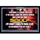 WHAT SHALL A MAN GIVE FOR HIS SOUL   Framed Guest Room Wall Decoration   (GWASCEND6584)   