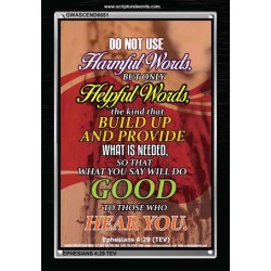 WATCH YOUR WORDS   Bible Scriptures on Love Acrylic Glass Frame   (GWASCEND6651)   "25x33"