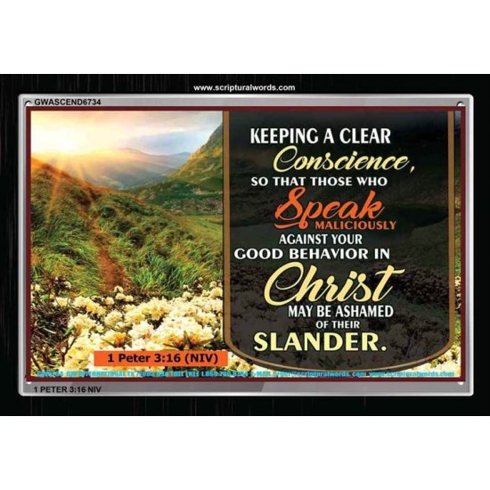 A CLEAR CONSCIENCE   Scripture Frame Signs   (GWASCEND6734)   