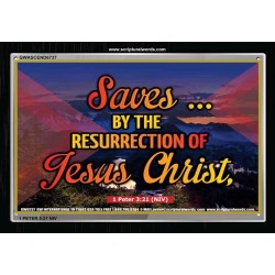 THE RESURRECTION OF JESUS   Christian Quote Frame   (GWASCEND6737)   