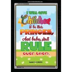 AND BABES SHALL RULE   Contemporary Christian Wall Art Frame   (GWASCEND6856)   