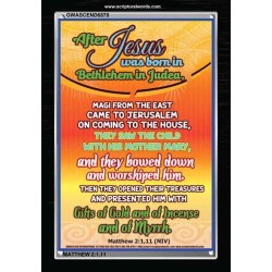 THEY BOWED DOWN AND WORSHIPED HIM   Scripture Art Wooden Frame   (GWASCEND6878)   