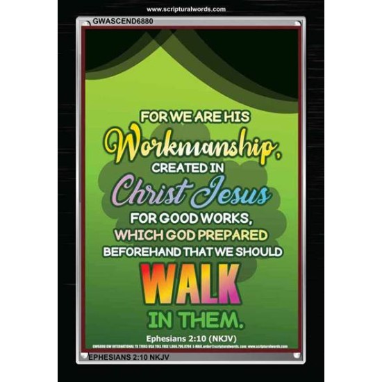 WE ARE HIS WORKMANSHIP   Acrylic Glass framed scripture art   (GWASCEND6880)   