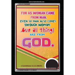 ALL THINGS ARE FROM GOD   Scriptural Portrait Wooden Frame   (GWASCEND6882)   