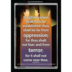 YOU SHALL BE FAR FROM OPPRESSION   Bible Verses Frame Online   (GWASCEND718)   