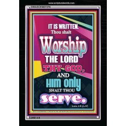WORSHIP THE LORD THY GOD   Frame Scripture Dcor   (GWASCEND7270)   