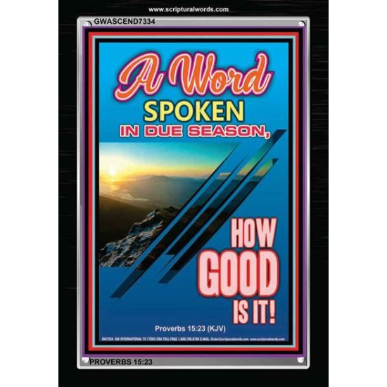 A WORD IN DUE SEASON   Contemporary Christian Poster   (GWASCEND7334)   