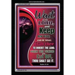 WAIT ON THE LORD   Framed Bible Verse Online   (GWASCEND7436)   "25x33"