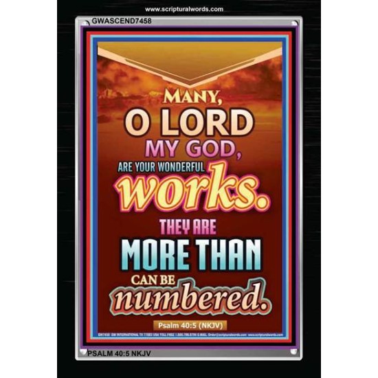 YOUR WONDERFUL WORKS   Scriptural Wall Art   (GWASCEND7458)   