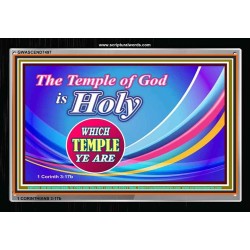 YE ARE GODS TEMPLE   Frame Bible Verse Art    (GWASCEND7497)   
