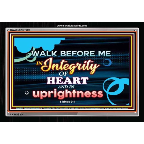 WALK IN INTEGRITY   Unique Bible Verse Frame   (GWASCEND7559)   