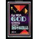 WITH GOD NOTHING SHALL BE IMPOSSIBLE   Frame Bible Verse   (GWASCEND7564)   