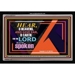 THE LORD HATH SPOKEN   Inspirational Bible Verse Framed   (GWASCEND7577)   