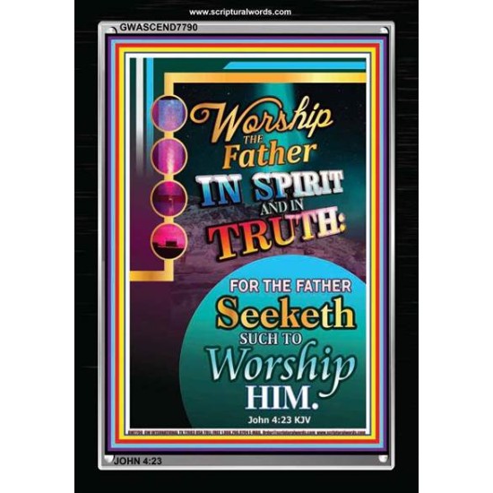 WORSHIP THE FATHER   Modern Christian Wall Dcor   (GWASCEND7790)   