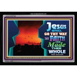 THY FAITH HAS MADE THEE WHOLE   Frame Scriptural Dcor   (GWASCEND7805)   
