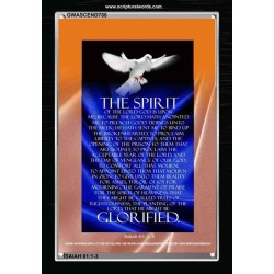 THE SPIRIT OF THE LORD DOETH MIGHTY THINGS   Framed Bible Verse   (GWASCEND788)   