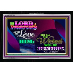 THE WICKED WILL BE DESTROYED   Bible Verses Wall Art Acrylic Glass Frame   (GWASCEND7888)   