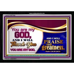 YOU ARE MY GOD   Contemporary Christian Wall Art Acrylic Glass frame   (GWASCEND7909)   