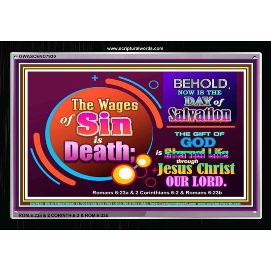 THE WAGES OF SIN   Inspirational Wall Art Frame   (GWASCEND7930)   