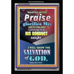 THE SALVATION OF GOD   Bible Verse Framed for Home   (GWASCEND8036)   