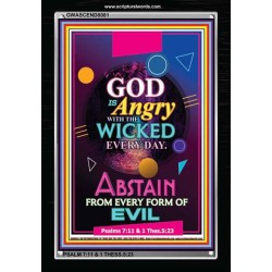 ANGRY WITH THE WICKED   Scripture Wooden Framed Signs   (GWASCEND8081)   