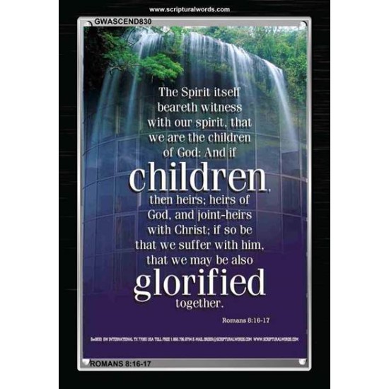 WE ARE THE CHILDREN OF GOD   Scriptural Portrait Acrylic Glass Frame   (GWASCEND830)   