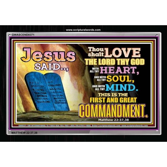 THE GREATEST COMMANDMENT   Christian Frame Art   (GWASCEND8371)   