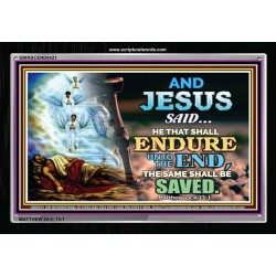 YE SHALL BE SAVED   Unique Bible Verse Framed   (GWASCEND8421)   