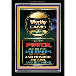 WORTHY IS THE LAMB   Framed Bible Verse Online   (GWASCEND8494)   