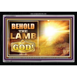 THE LAMB OF GOD   Frame Scriptural Dcor   (GWASCEND8511)   