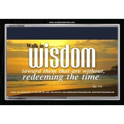 WALK IN WISDOM   Bible Verse Wall Art   (GWASCEND865)   
