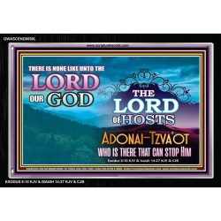 ADONAI TZVA'OT - LORD OF HOSTS   Christian Quotes Frame   (GWASCEND8650L)   "33x25"