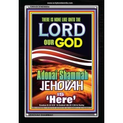 ADONAI JEHOVAH SHAMMAH GOD IS HERE   Framed Hallway Wall Decoration   (GWASCEND8654)   